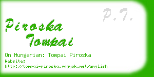 piroska tompai business card